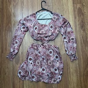 Pink Lily Cut Out Dress